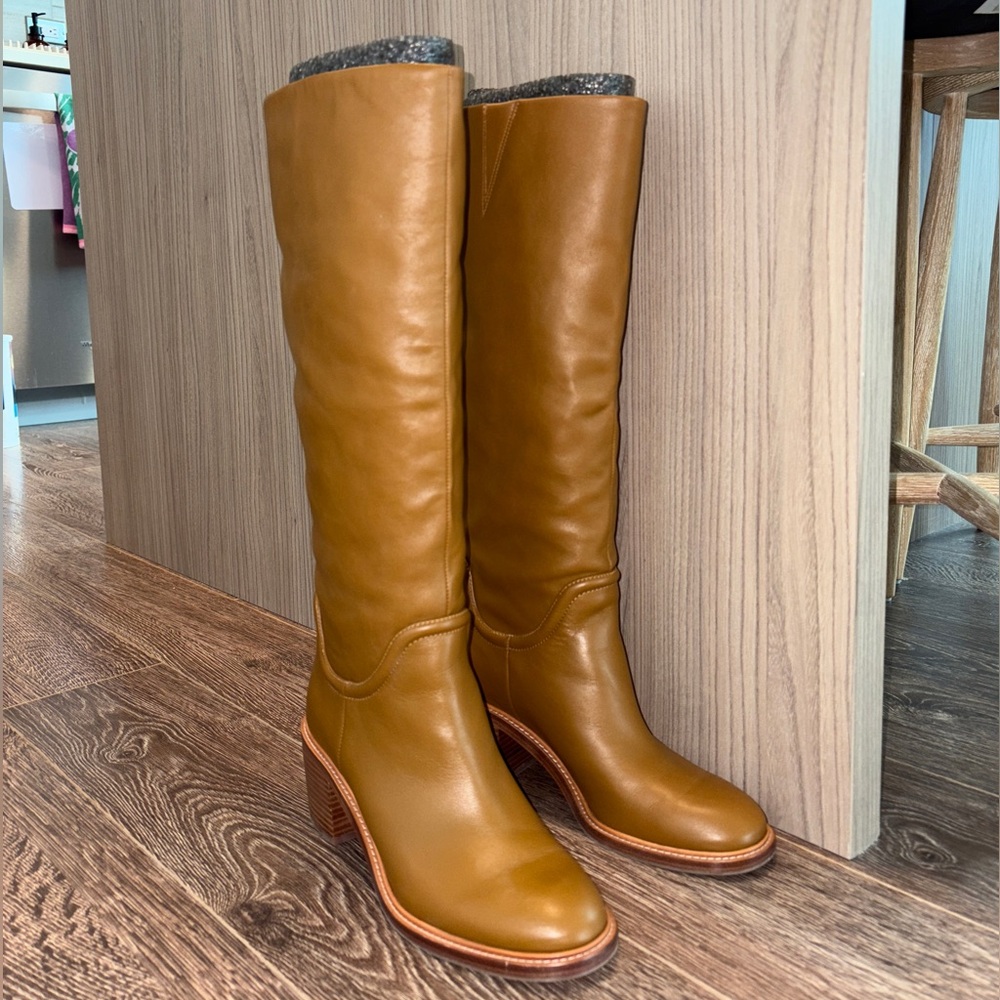 Vince Tan Leather Over the Knee Boots size 37/ 7US